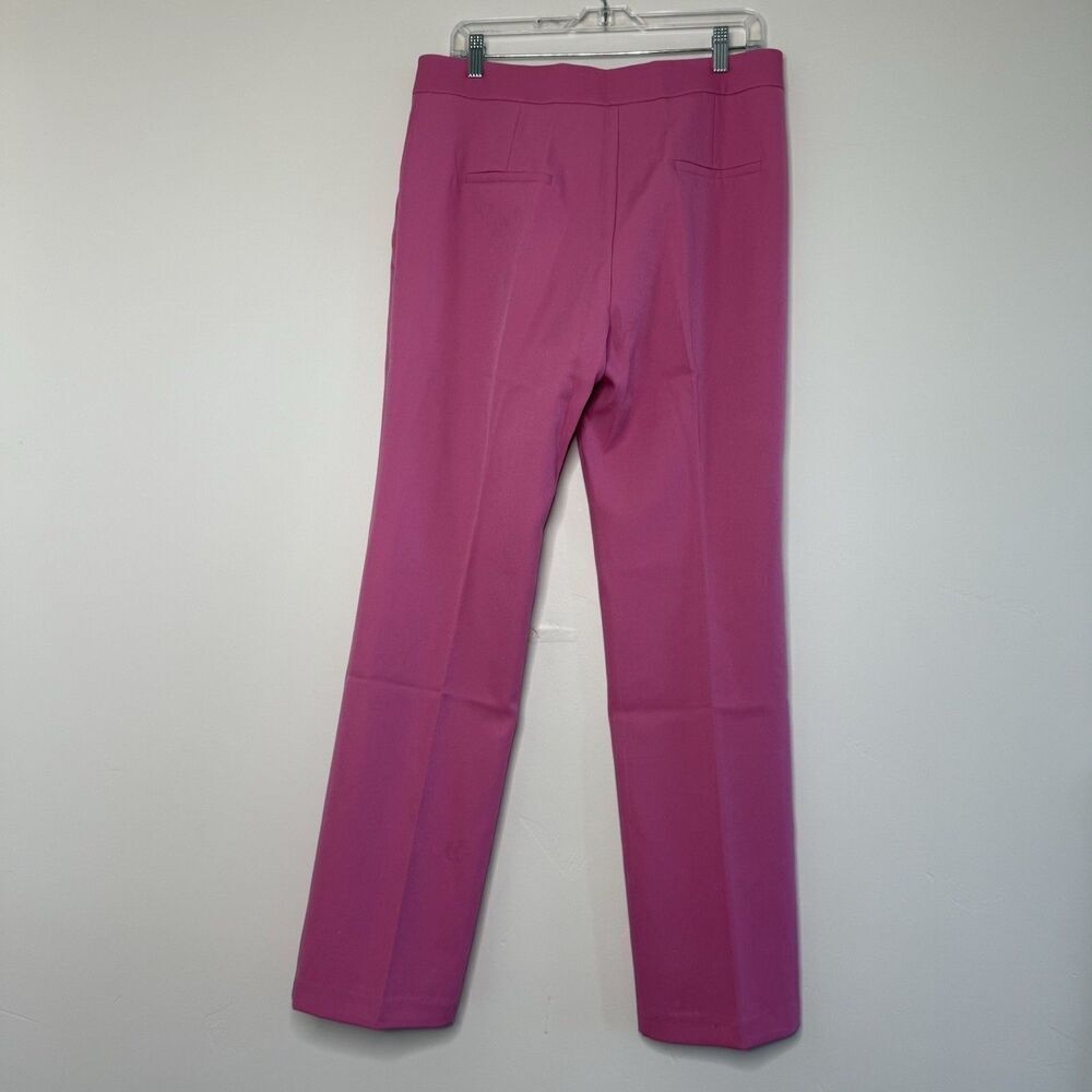 Endless rose pant flat front trousers straight women barbie pink office‎ L - Picture 9 of 15